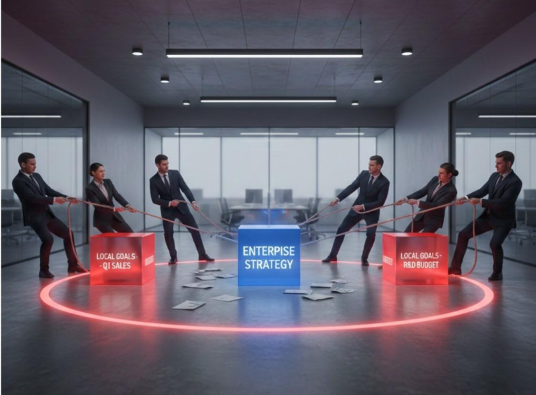 Corporate strategy tug-of-war